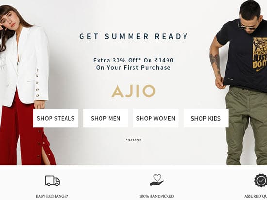 AJIO top Online Shopping Sites in India