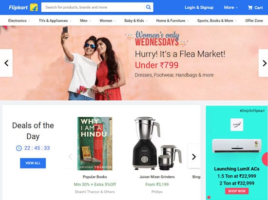 Flipkart Online Shopping Sites in India