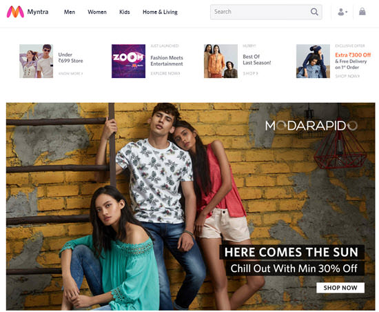Myntra Top Online Shopping Site in India