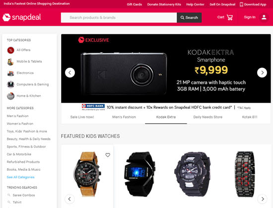 Snapdeal Online Shopping Site India